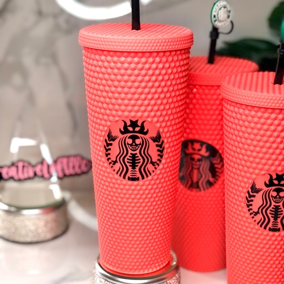 Custom 24oz Coral Matte Spooky Tumbler 🪸 - Picture 1 of 6